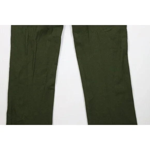 Vintage 60s Streetwear Mens 36x34 Wool Whipcord Wide Leg Buckle Back Pants USA
